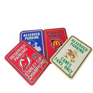 Vintage Plastic Signs Lot Of 7 (18"inches BY 12"inches )